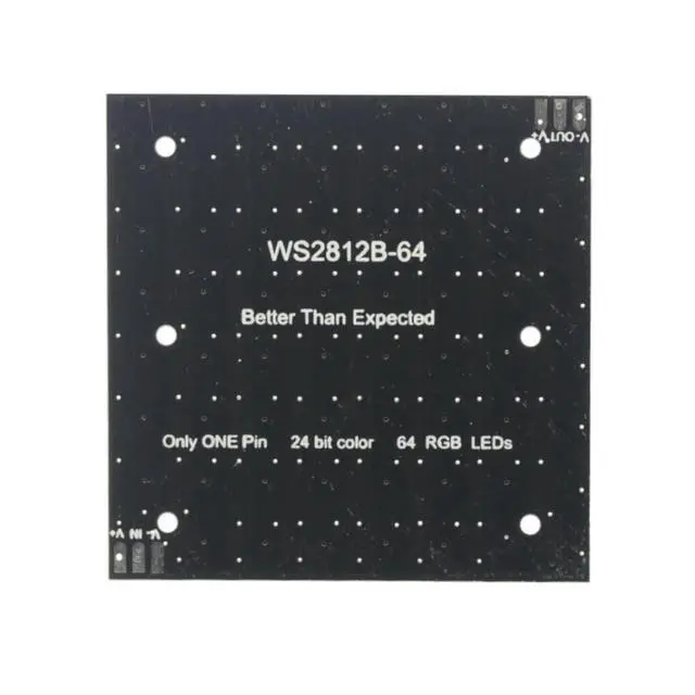 Alt view image 5 of 5 - 2PCS WS2812B 8x8 led Matrix WS2812 8x8 64-Bit Led Matrix Full Color 5050 RGB LED Lamp Panel Light