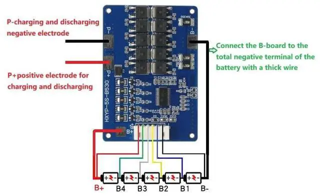 Alt view image 2 of 7 - BMS 5S 30A 18V 21V 18650 Lithium Li-ion Battery 5S BMS Protection Board with Balance