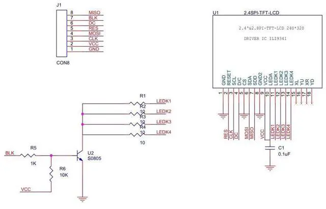 Alt view image 7 of 7 - 2.4" SPI TFT LCD Display 240X320 Color Screen, ILI9341 Driver, SPI Serial Port Module