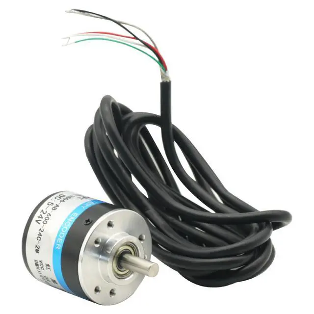 Alt view image 2 of 5 - Photoelectric Incremental Rotary Encoder 600PPR AB 2 Phase DC5-24V NPN Optical Encoder