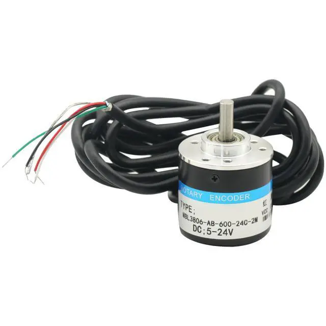 Alt view image 3 of 5 - Photoelectric Incremental Rotary Encoder 600PPR AB 2 Phase DC5-24V NPN Optical Encoder