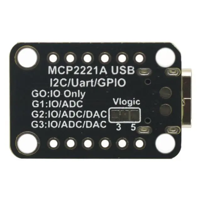 Alt view image 6 of 7 - MCP2221A USB to GPIO ADC I2C Conversion Module Type-C Interface Signal Processing Board,MCP2221A USB to GPIO ADC I2C Breakout Board for OLED Display Sensor PWM Driver