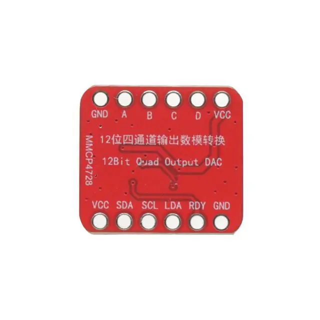 Alt view image 4 of 6 - MCP4728 DAC Module, 12-Bit 4-Channel I2C Digital to Analog Converter Module, DAC Breakout Board, Raspberry Pi, ESP32, STM32 Projects