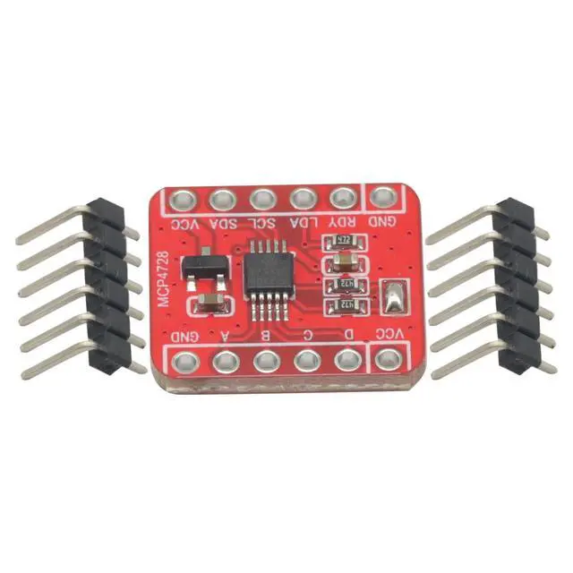 Alt view image 5 of 6 - MCP4728 DAC Module, 12-Bit 4-Channel I2C Digital to Analog Converter Module, DAC Breakout Board, Raspberry Pi, ESP32, STM32 Projects