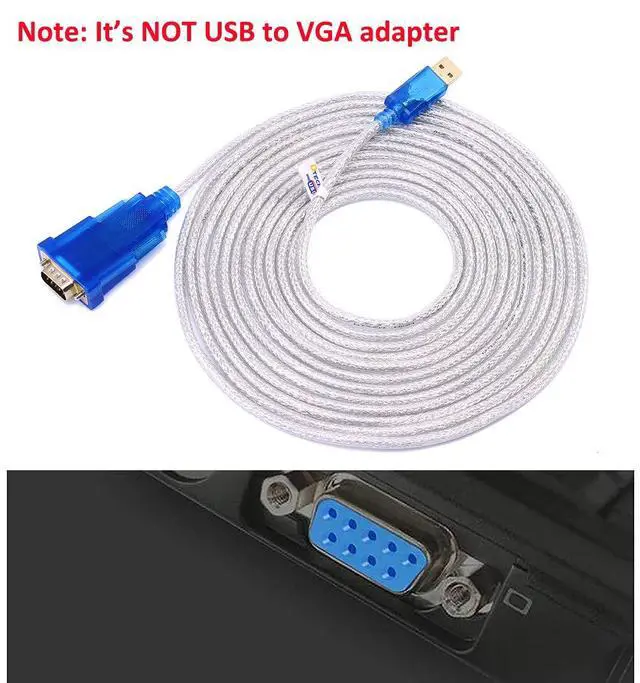 Alt view image 2 of 6 - DTECH 10 Feet USB 2.0 to RS232 DB9 Serial Port Adapter Cable with FTDI Chipset Supports Windows 11 10 8 7 and Mac Linux