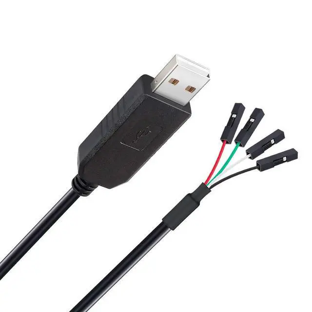 Alt view image 4 of 7 - DTECH USB to TTL Serial 3.3V Adapter Cable TX RX Signal 4 Pin 0.1 inch Pitch Female Socket PL2303 Prolific Chip Windows 10 8 7 XP Vista (6ft, Black)