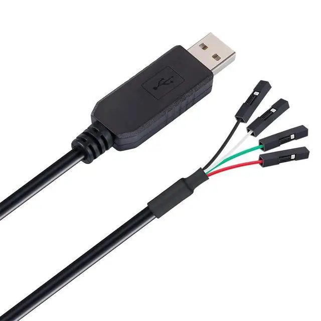 Alt view image 6 of 7 - DTECH USB to TTL Serial 3.3V Adapter Cable TX RX Signal 4 Pin 0.1 inch Pitch Female Socket PL2303 Prolific Chip Windows 10 8 7 XP Vista (6ft, Black)