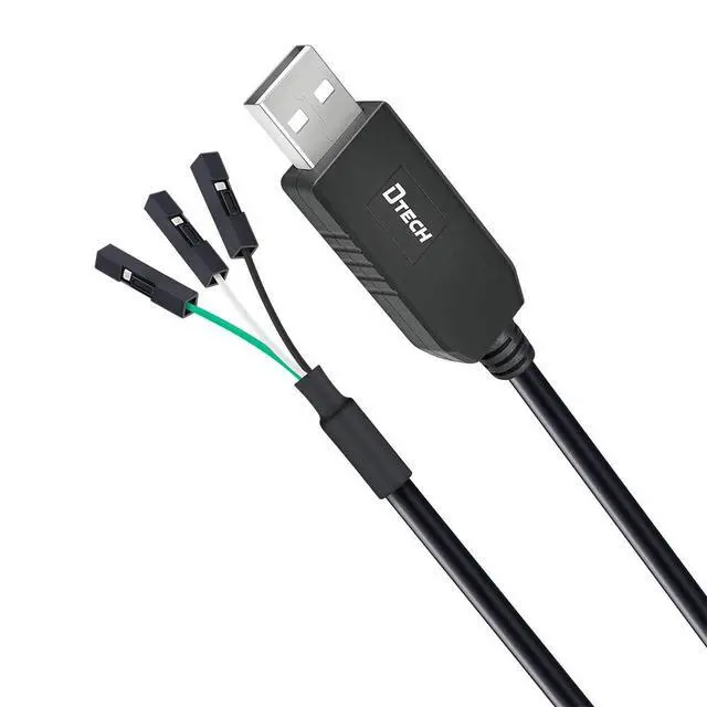 Alt view image 6 of 6 - DTECH 6ft USB to TTL Serial Cable 3.3V 3 Pin TX RX Signal UART Adapter Genuine FTDI FT232RL Chip Debug Cord Compatible with Windows 11 10 8 7 Linux MAC OS 3Pin 3v3 2.54mm Dupont Female Header