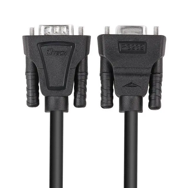 Alt view image 6 of 7 - DTECH 10ft COM Port Serial Cable Male to Female RS232 Extension 9 Pin Straight Through Cord (3 Meter, Black)