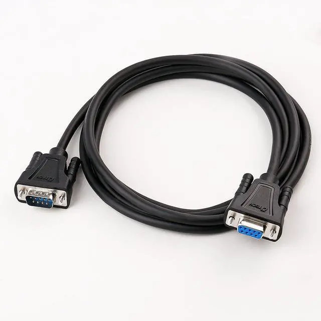Alt view image 7 of 7 - DTECH 10ft COM Port Serial Cable Male to Female RS232 Extension 9 Pin Straight Through Cord (3 Meter, Black)