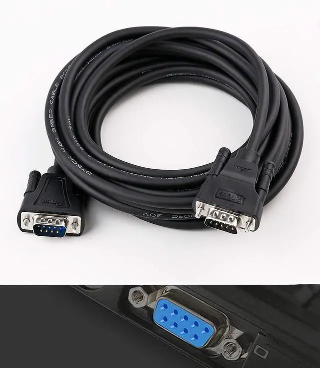 Alt view image 3 of 7 - DTECH 15ft DB9 Serial Cable COM Port Male to Male RS232 Straight Through 9 Pin Data Cord