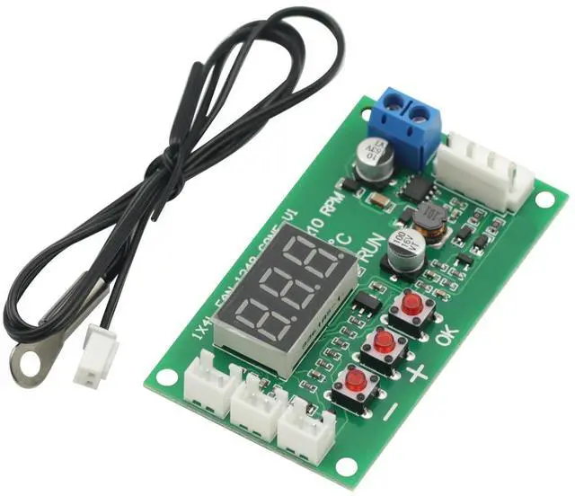Main image of DC 12-48V 5A PWM Motor Fan Speed Controller Temperature Control Digital 4 Wire PWM Driver Module Motor Controller
