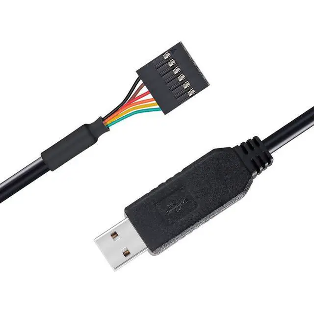 Alt view image 5 of 7 - DTECH USB to TTL Serial 5V Adapter Cable with FTDI FT232RL Chip 6 Pin 0.1 inch Pitch Female Socket Header UART IC Windows 11 10 8 7 Linux MAC OS (6ft, Black)