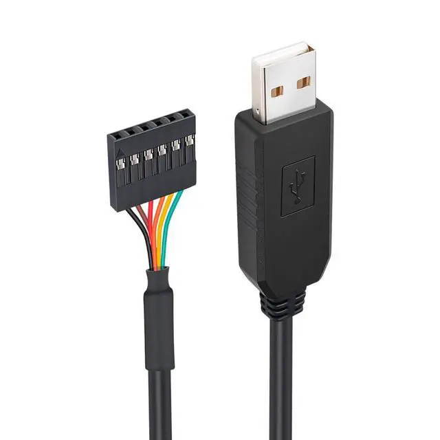 Alt view image 6 of 7 - DTECH USB to TTL Serial 5V Adapter Cable with FTDI FT232RL Chip 6 Pin 0.1 inch Pitch Female Socket Header UART IC Windows 11 10 8 7 Linux MAC OS (6ft, Black)