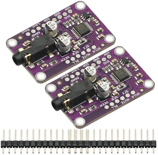Main image of 2PCS 3.3V - 5V DAC Module 1334 UDA1334A I2S DAC Audio Stereo Decoder Module Board