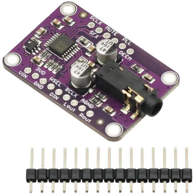 Alt view image 2 of 6 - 2PCS 3.3V - 5V DAC Module 1334 UDA1334A I2S DAC Audio Stereo Decoder Module Board