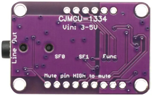 Alt view image 4 of 6 - 2PCS 3.3V - 5V DAC Module 1334 UDA1334A I2S DAC Audio Stereo Decoder Module Board