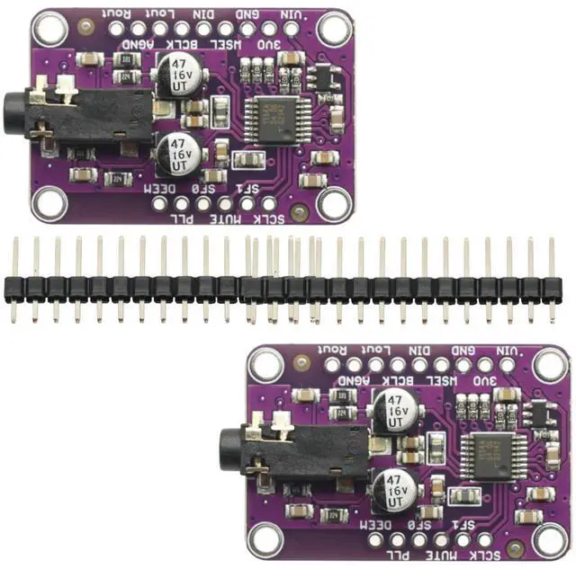 Alt view image 5 of 6 - 2PCS 3.3V - 5V DAC Module 1334 UDA1334A I2S DAC Audio Stereo Decoder Module Board