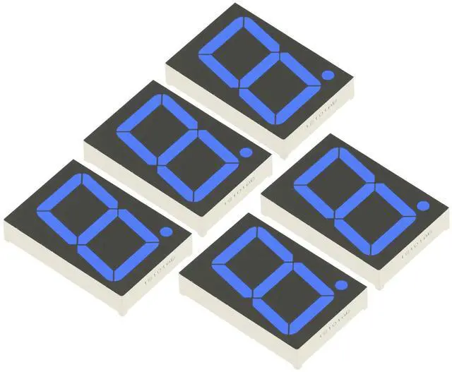 Main image of 5 PCS 1.8 inch 1 Digital Blue Led Display Digital Tube 7 Segment Common Cathode