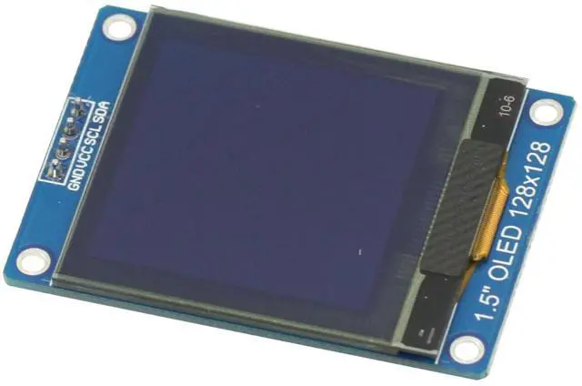 Main image of 1.5 inch 4PIN OLED Module Display Screen SH1107 Drive IC 128 * 128 IIC I2C Interface for 51 STM32 P22101 P22102