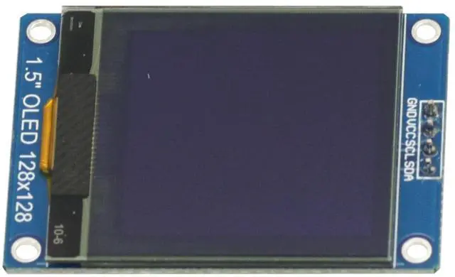 Alt view image 2 of 6 - 1.5 inch 4PIN OLED Module Display Screen SH1107 Drive IC 128 * 128 IIC I2C Interface for 51 STM32 P22101 P22102