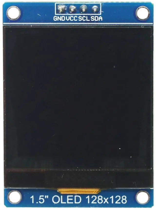 Alt view image 3 of 6 - 1.5 inch 4PIN OLED Module Display Screen SH1107 Drive IC 128 * 128 IIC I2C Interface for 51 STM32 P22101 P22102