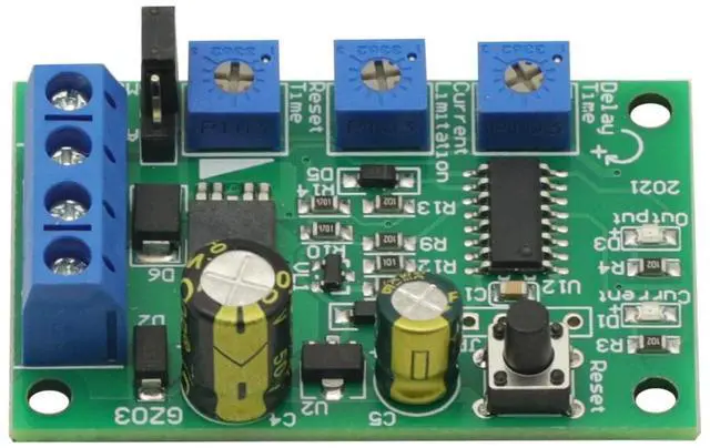 Alt view image 4 of 7 - 10A 6-24V DC Motor Overcurrent Protection Board Blocked Rotor Overload Protector Module Adjustable Current Limit Switch 12V 24V