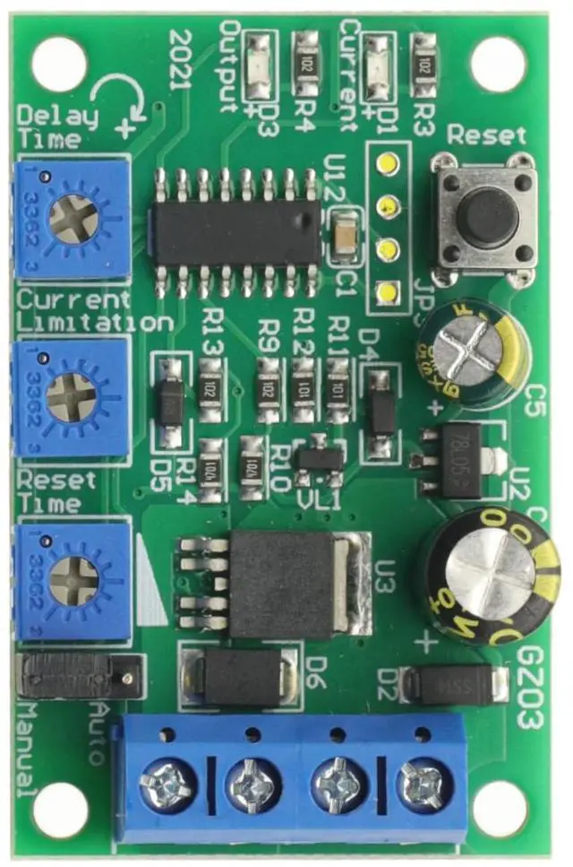 Alt view image 5 of 7 - 10A 6-24V DC Motor Overcurrent Protection Board Blocked Rotor Overload Protector Module Adjustable Current Limit Switch 12V 24V