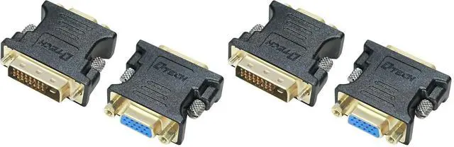 Main image of DTECH DVI to VGA Adapter DVI-D Male to VGA Female Converter 1080P Video Connector 24+1 Pin for Monitor Computer Projector (Pack of 2)