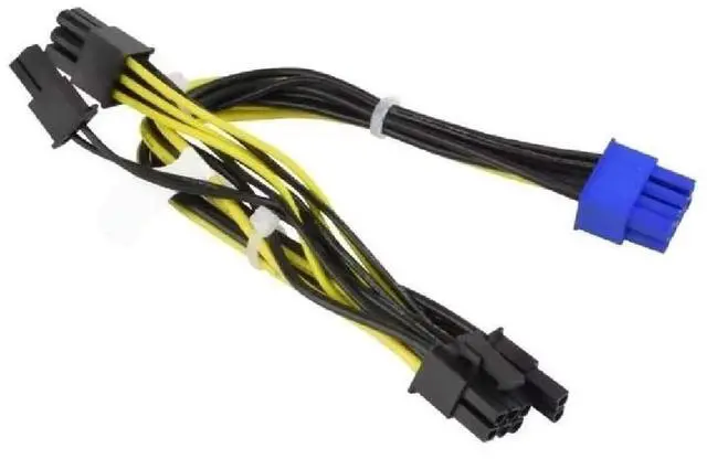 Main image of 8-pin CPU to 2x6+2-pin PCIe 0.2m Cable for 3080, 3090, and 2080TI GPUs (Model 1017).