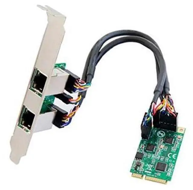 Main image of Dual 2.5 Gigabit Mini PCIe Ethernet Network Expansion Card, Green (SI-MPE24079)