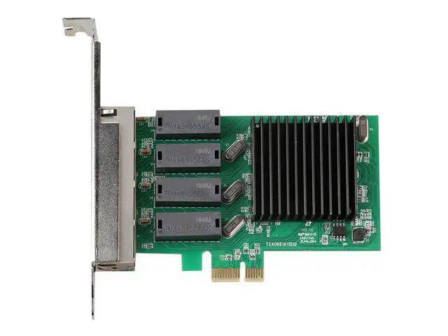 Alt view image 2 of 5 - 4 Port Gigabit Network Card 4 RJ45 Port PCI-E PCI Express Network Adapter with Realtek 8111H TXA066