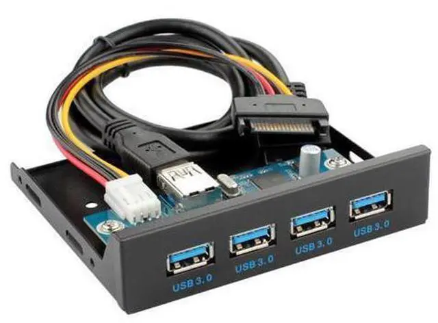 Main image of 3.0 HUB 4 Ports Front Panel to Motherboard 20Pin Connector Cable for 3.5" Floppy Bay