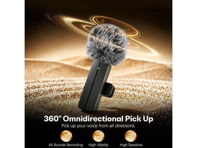 Alt view image 7 of 7 - Microphone for iPhone Android ipad Phone Camera: 3 in 1 Bluetooth Lavalier Lapel Mic for Video Recording - Clip on Shirt Microphones for Tiktok YouTube Podcast Vlogging