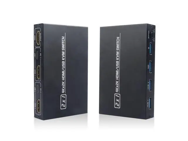 Alt view image 2 of 7 - KVM 201CL 2-in-1 HDMI/USB KVM Switch Support HD 2K*4K 2 Hosts Share 1 Monitor/Keyboard& Mouse Set