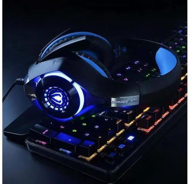 Alt view image 2 of 7 - Headset for PS4 Xbox One, Pro Gaming Headphone with Anti-Noise Mic, Surround Sound, Memory Foam Earmuff, Led Light for PC Mac Laptop