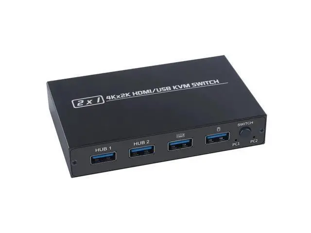 Alt view image 7 of 7 - KVM 201CL 2-in-1 HDMI/USB KVM Switch Support HD 2K*4K 2 Hosts Share 1 Monitor/Keyboard& Mouse Set