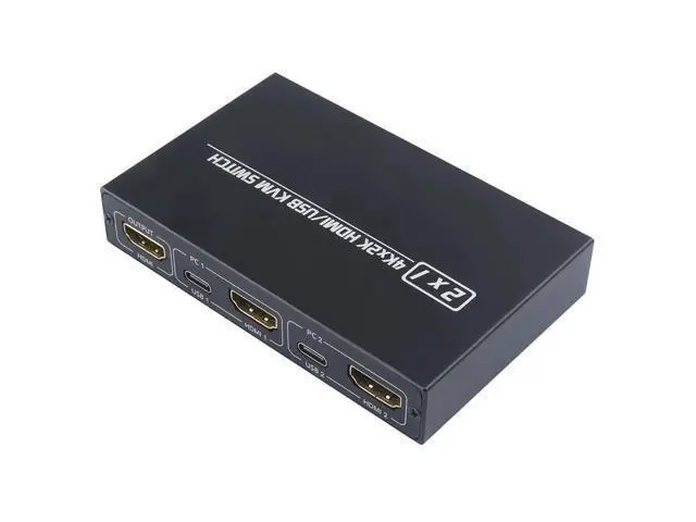 Alt view image 6 of 7 - KVM 201CL 2-in-1 HDMI/USB KVM Switch Support HD 2K*4K 2 Hosts Share 1 Monitor/Keyboard& Mouse Set