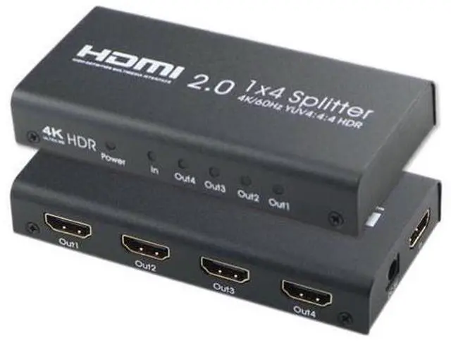Main image of 2.0 Splitter 4 Way 4K@60Hz YUV 4:4:4 HDR 1 In 4 Out HDMI Distribution Switcher For Xbox One PS4 Blu-ray Player HDTV