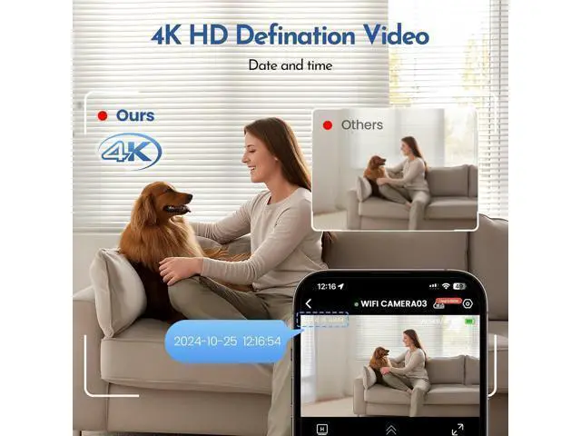 Alt view image 7 of 7 - , Nanny Cam for Home | Free Cloud Indoor Security Camera, Works with/Without WiFi for Baby/Pet/Nanny Monitoring (deep Black)