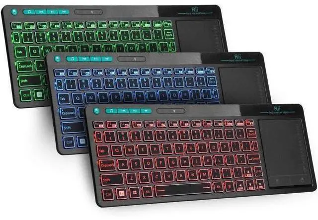 Main image of 18 Plus Wireless 3-LED Color Backlit Multimedia Keyboard with Multi-Touch Big Size Trackpad,Rechargable Keyboard for Android TV Box,PC,Smart TV,Xbox,Raspberry Pi, HTPC IPTV,Windows, MacOS (2.4G)