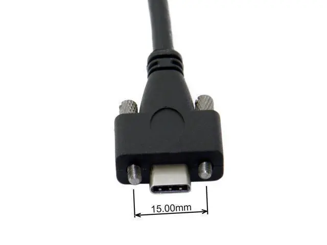 Alt view image 2 of 3 - 5 Meters USB 3.1 Type-C Dual Screws Locking to Standard USB3.0 Data Cable