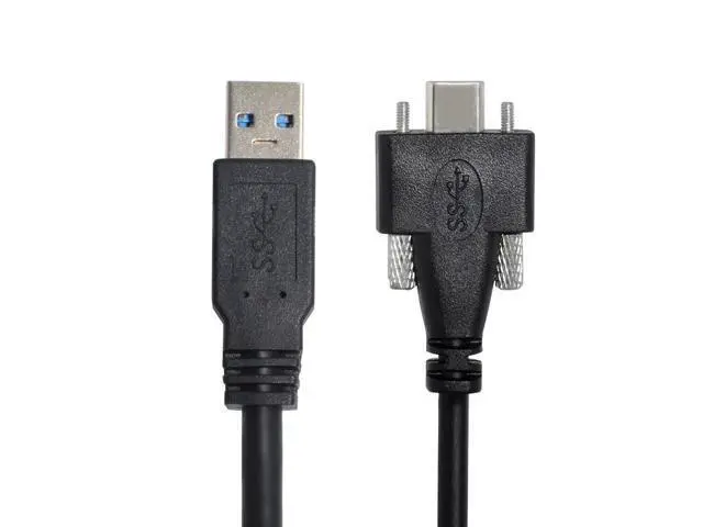 Alt view image 3 of 3 - 5 Meters USB 3.1 Type-C Dual Screws Locking to Standard USB3.0 Data Cable
