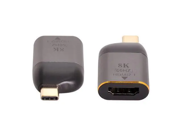 Alt view image 2 of 3 - 4 USB-C Type-C Male Source to HDTV 2.0 Female Display 8K 60HZ UHD 4K HDTV Monitor Adapter