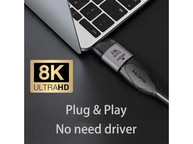 Alt view image 3 of 3 - 4 USB-C Type-C Male Source to HDTV 2.0 Female Display 8K 60HZ UHD 4K HDTV Monitor Adapter