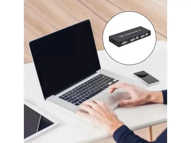 Alt view image 7 of 7 - Switch 2-port DVI Screen Splitter 2 In 1 Out Adapter for Keyboard and Mouse Printer Computer Shared Switcher Hub