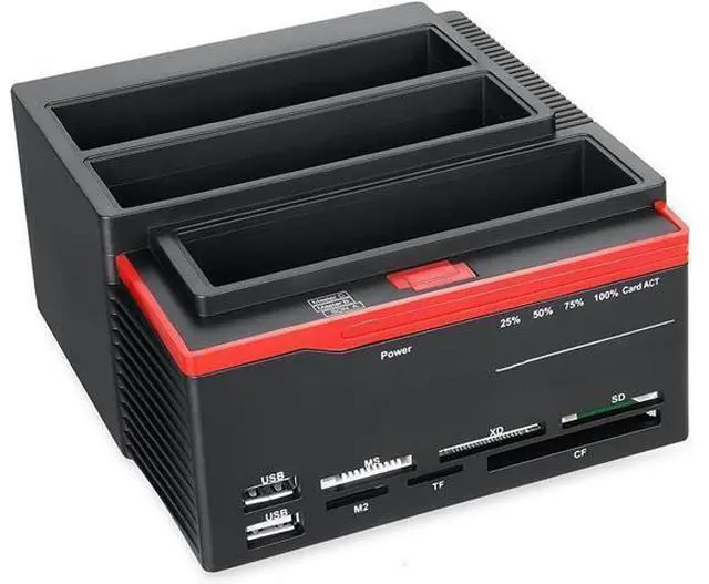 Main image of 2.5"/3.5" USB 3.0 to 2 SATA 1 IDE Port External HDD Hard Drive Disk Docking Station Card Reader USB3.0 Hub OTB/OTC