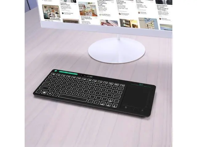 Alt view image 4 of 7 - 18 Plus Wireless 3-LED Color Backlit Multimedia Keyboard with Multi-Touch Big Size Trackpad,Rechargable Keyboard for Android TV Box,PC,Smart TV,Xbox,Raspberry Pi, HTPC IPTV,Windows, MacOS (2.4G)