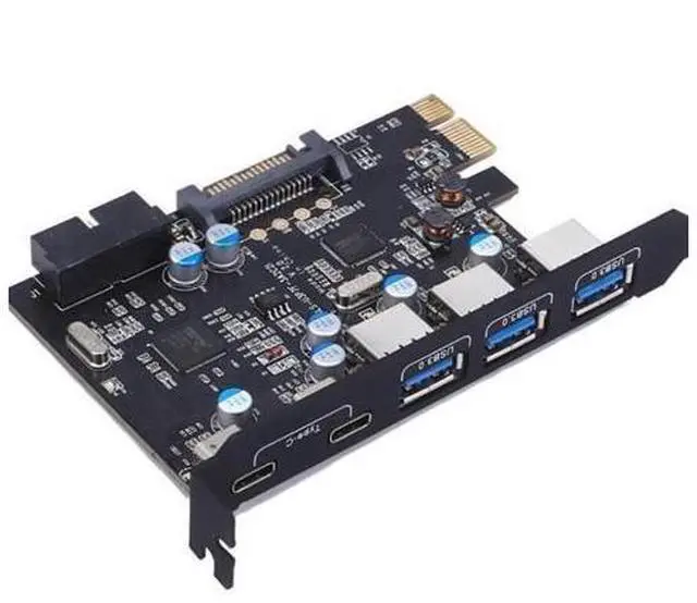 Main image of Card To 3 PORTS USB 3.0 2 PORTS USB3.1 Type C Internal USB 3.0 20PIN 7 Ports USB HUB Pcie To Tyoe-c Expansion Card