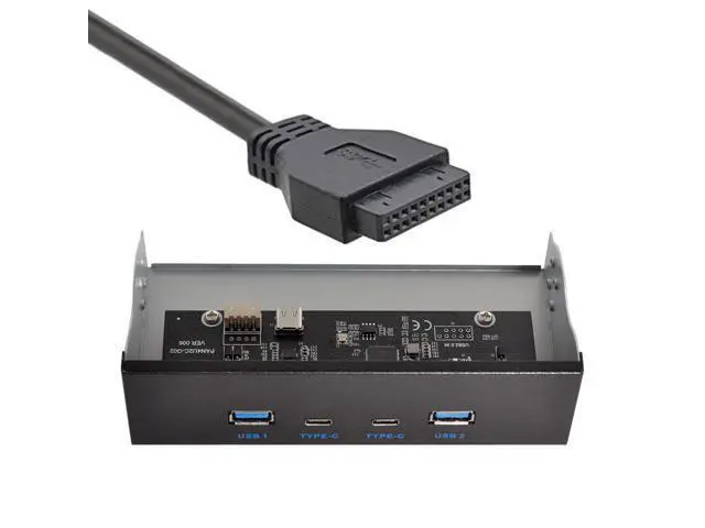 Alt view image 2 of 3 - & USB 3.0 HUB 4 Ports Front Panel to Motherboard 20Pin Connector Cable for 5.25" CD-ROM Bay
